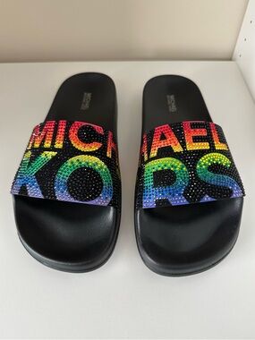 Michael Kors Gilmore Slide Limited Edition Pride Collection
